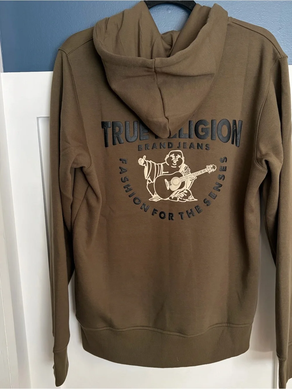 True Religion Men's Core Zip Up Hoodie Kalamata Size Medium NWT